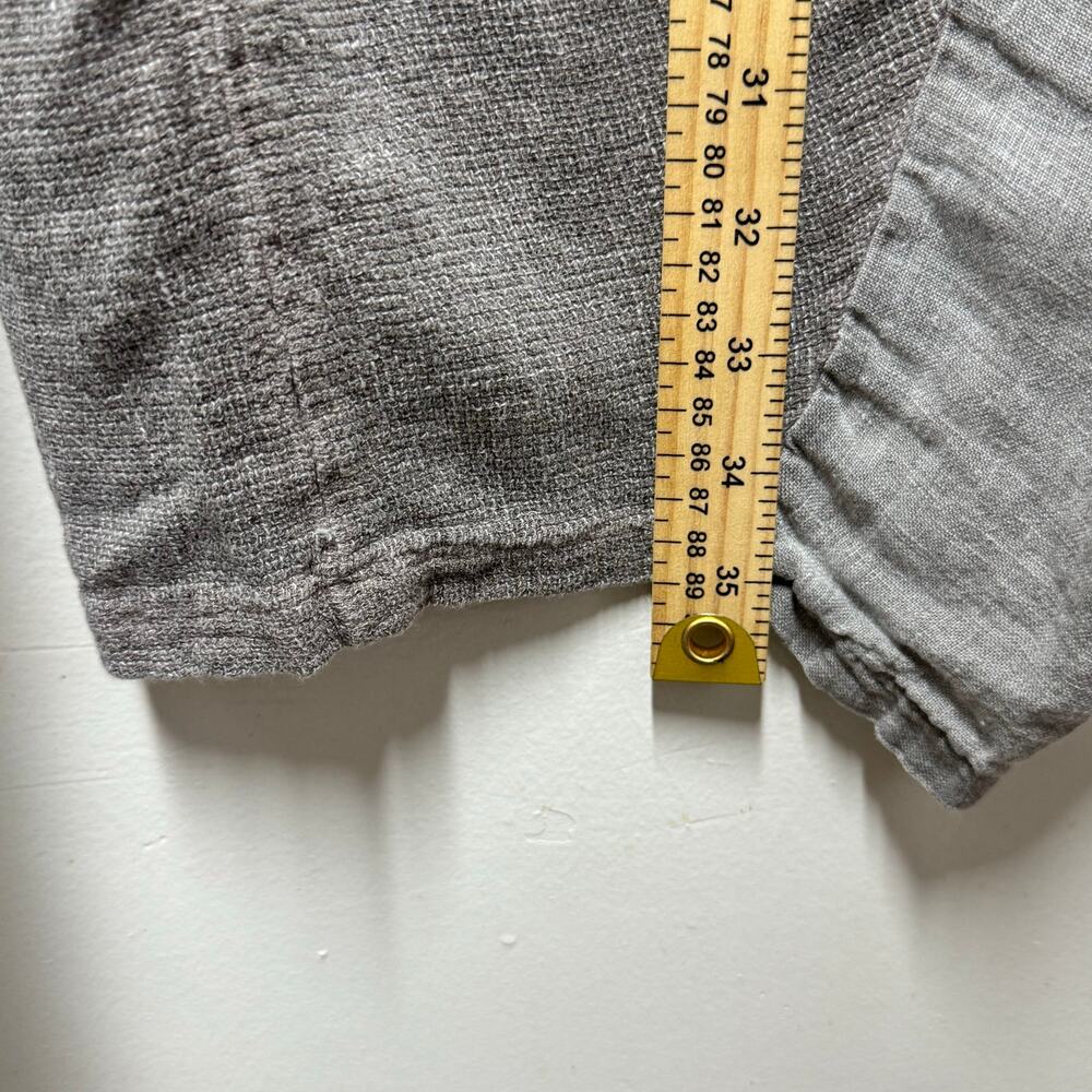 Meo Meli Italy Linen Cotton Lagenlook Balloon Pants Sz M/L Gray Elastic Waist - Picture 12 of 14